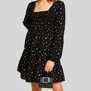 host pick!🧚🏻‍♀️✨ NWT!! Wild Fable long-sleeve floral dress w/ square neckline